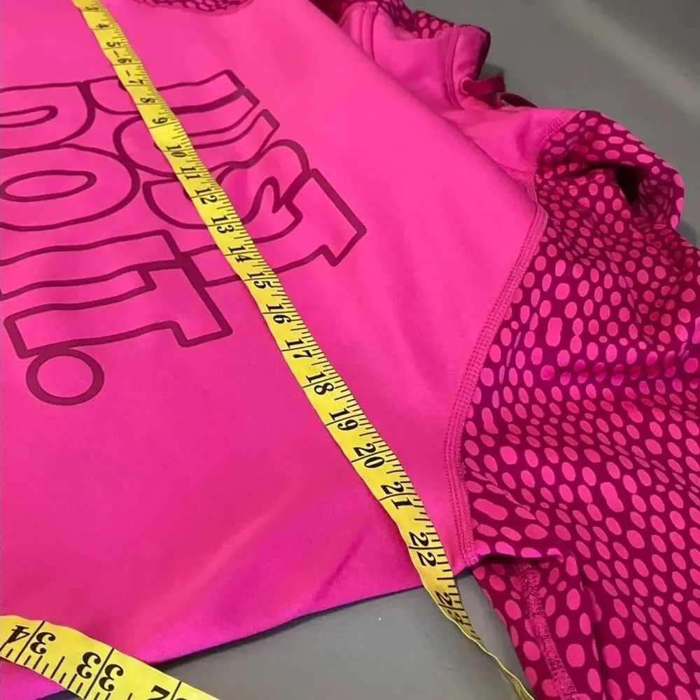 Nike Therma Fit Hoodie Pink Just Do It Pullover Pocket Drawstring Womens Sz L
